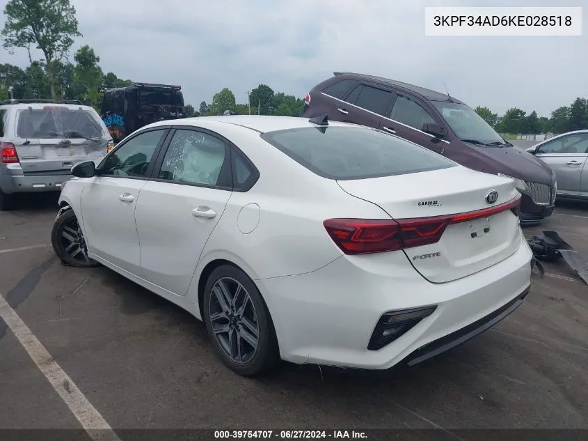 2019 Kia Forte S VIN: 3KPF34AD6KE028518 Lot: 39754707