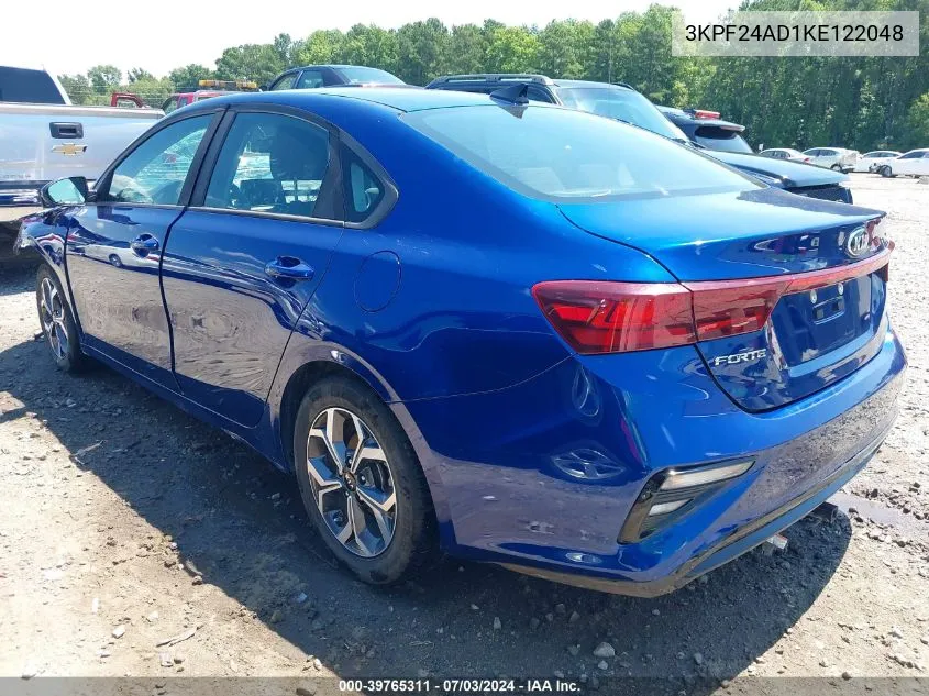 2019 Kia Forte Lxs VIN: 3KPF24AD1KE122048 Lot: 39765311