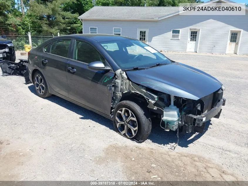 2019 Kia Forte Lxs VIN: 3KPF24AD6KE040610 Lot: 39787318