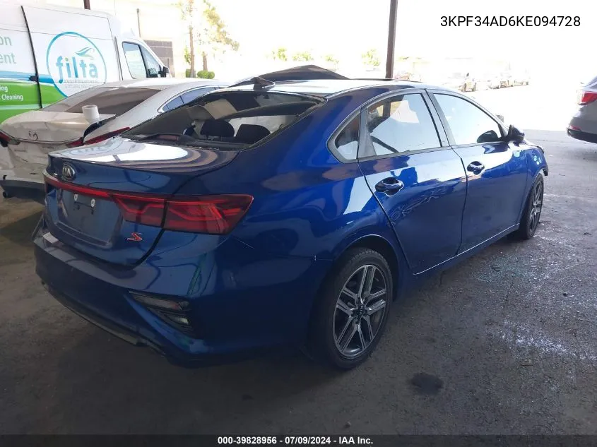 2019 Kia Forte S VIN: 3KPF34AD6KE094728 Lot: 39828956