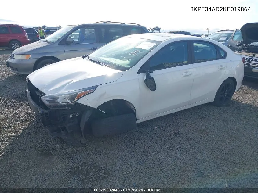 2019 Kia Forte Gt Line/S VIN: 3KPF34AD2KE019864 Lot: 39832845