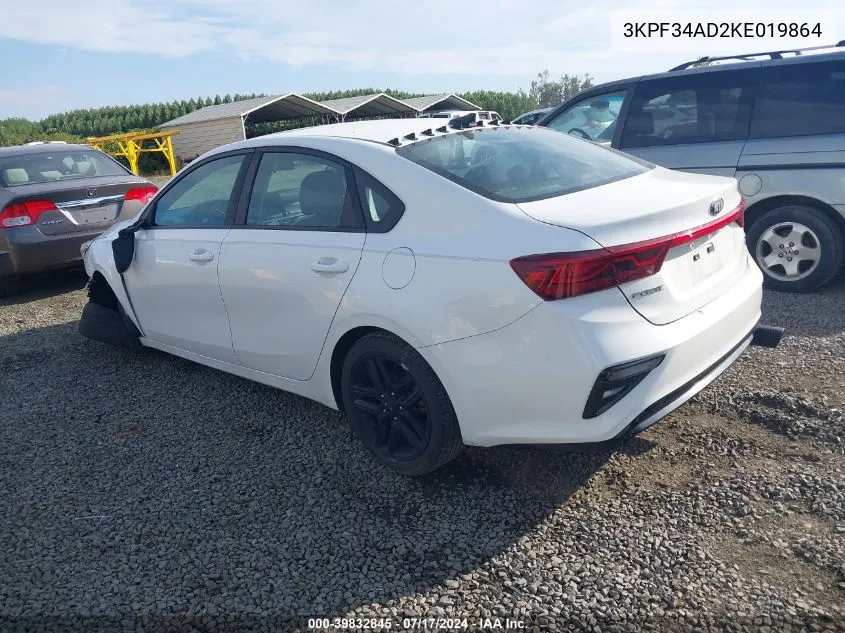 2019 Kia Forte Gt Line/S VIN: 3KPF34AD2KE019864 Lot: 39832845