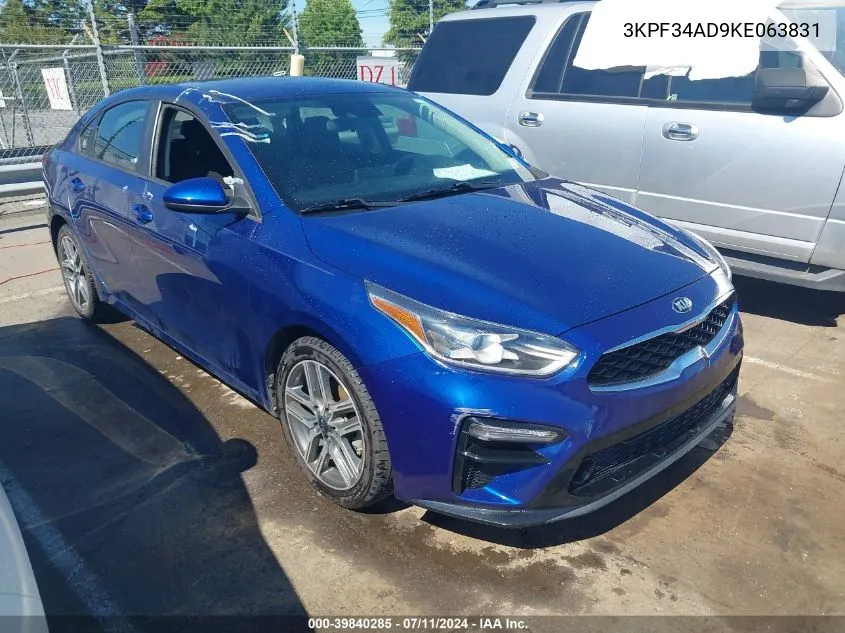 2019 Kia Forte S VIN: 3KPF34AD9KE063831 Lot: 39840285