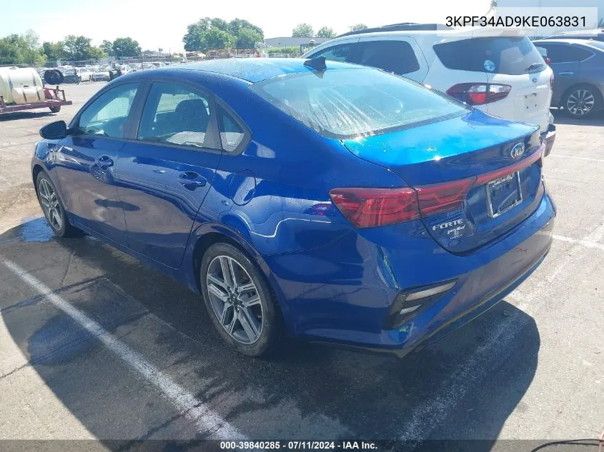 2019 Kia Forte S VIN: 3KPF34AD9KE063831 Lot: 39840285