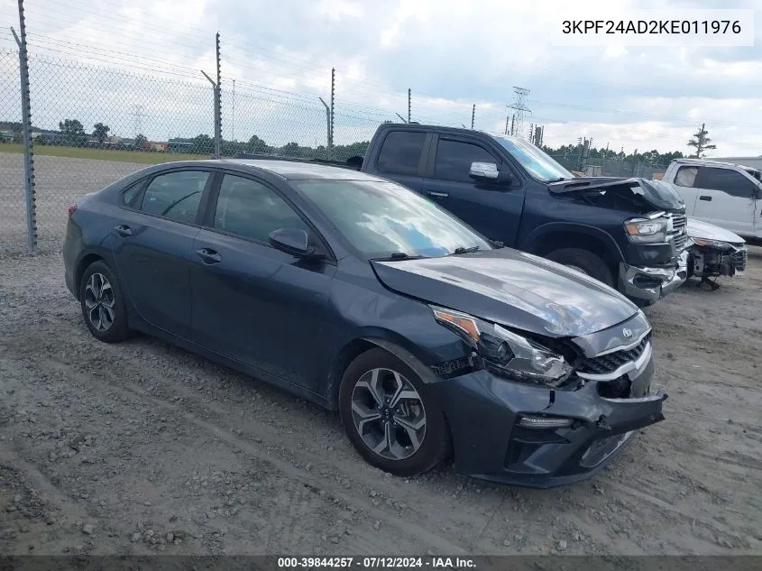 2019 Kia Forte Lxs VIN: 3KPF24AD2KE011976 Lot: 39844257