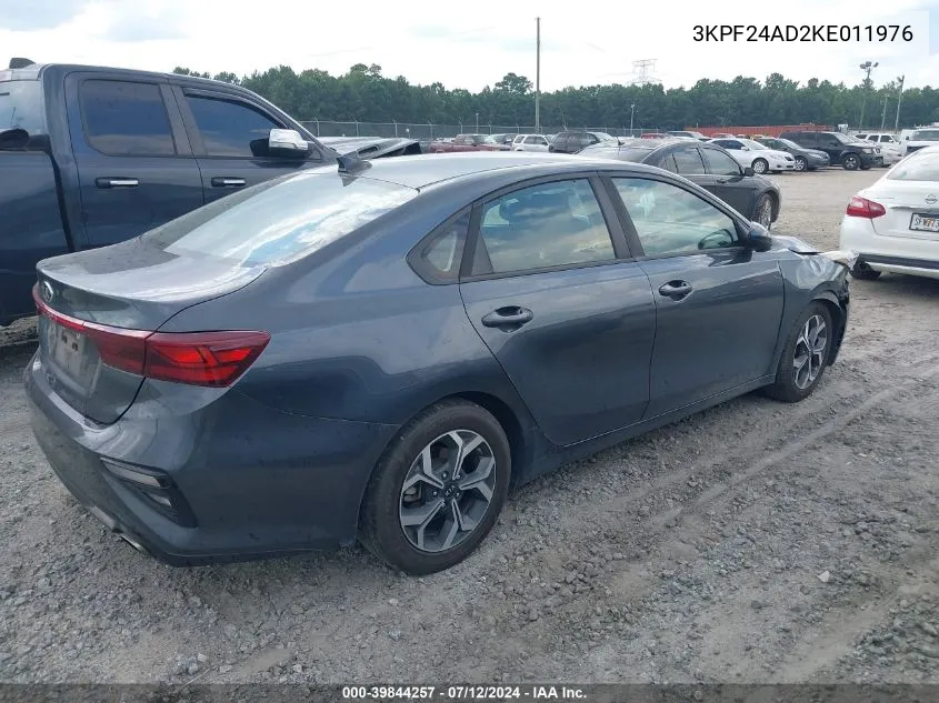 2019 Kia Forte Lxs VIN: 3KPF24AD2KE011976 Lot: 39844257