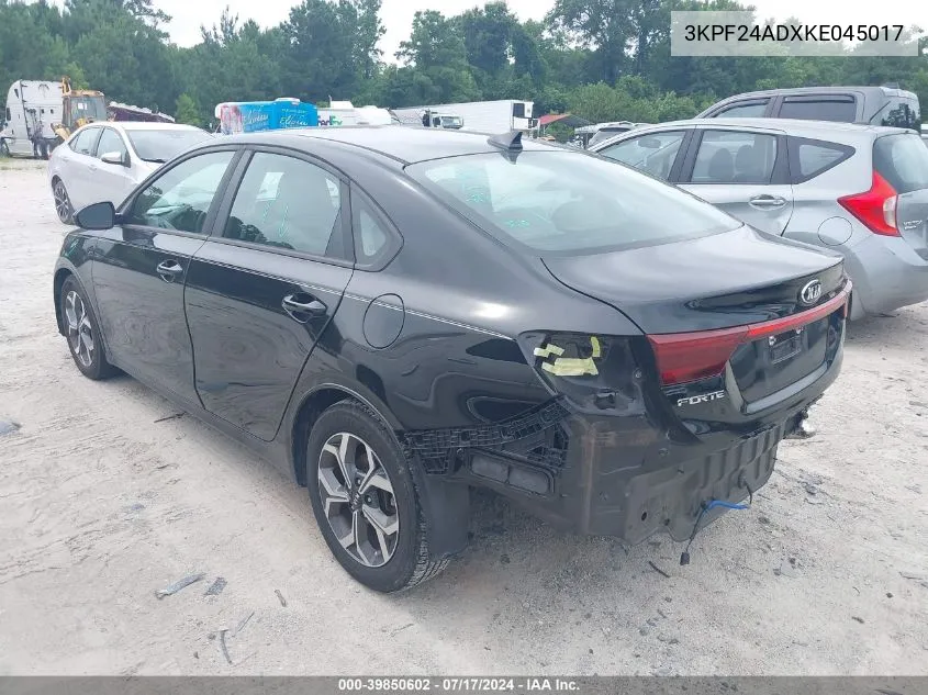 3KPF24ADXKE045017 2019 Kia Forte Lxs