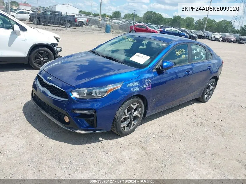 2019 Kia Forte Lxs VIN: 3KPF24AD5KE099020 Lot: 39873127