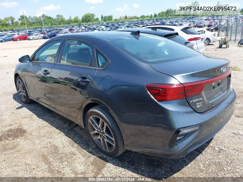 2019 Kia Forte S VIN: 3KPF34AD2KE095472 Lot: 39882764