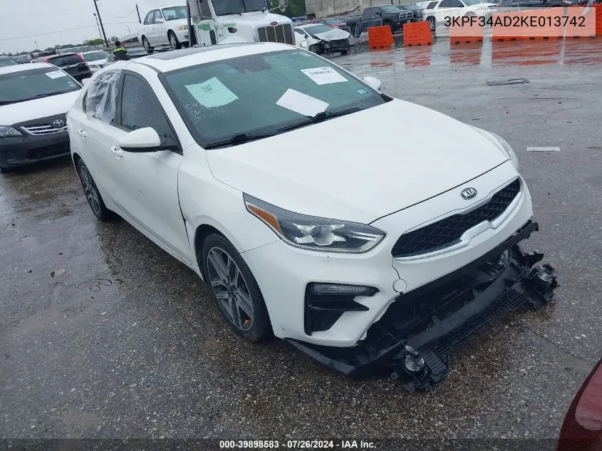 2019 Kia Forte S VIN: 3KPF34AD2KE013742 Lot: 39898583