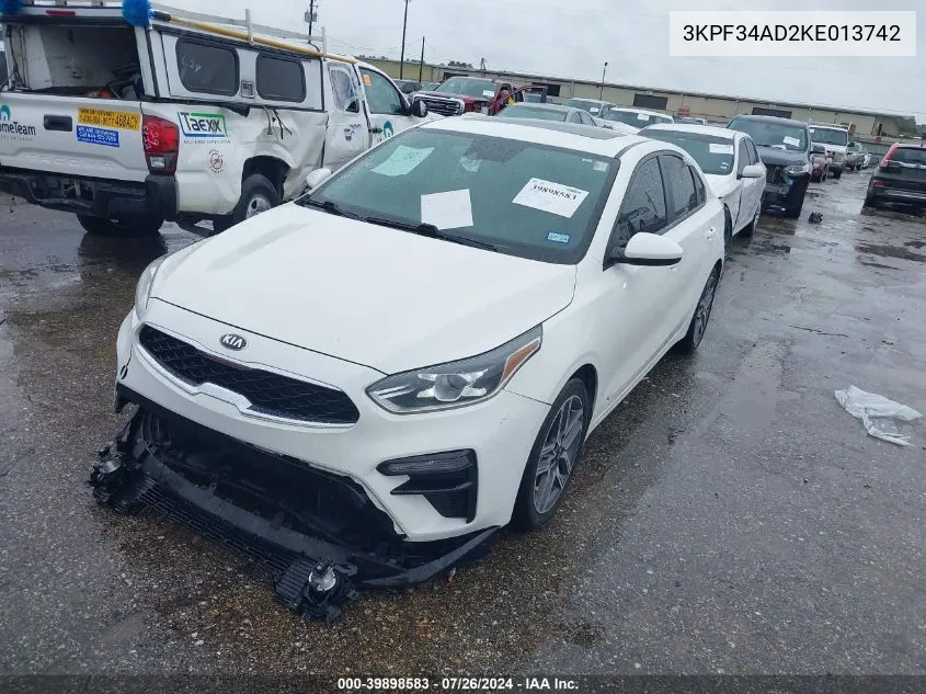 3KPF34AD2KE013742 2019 Kia Forte S