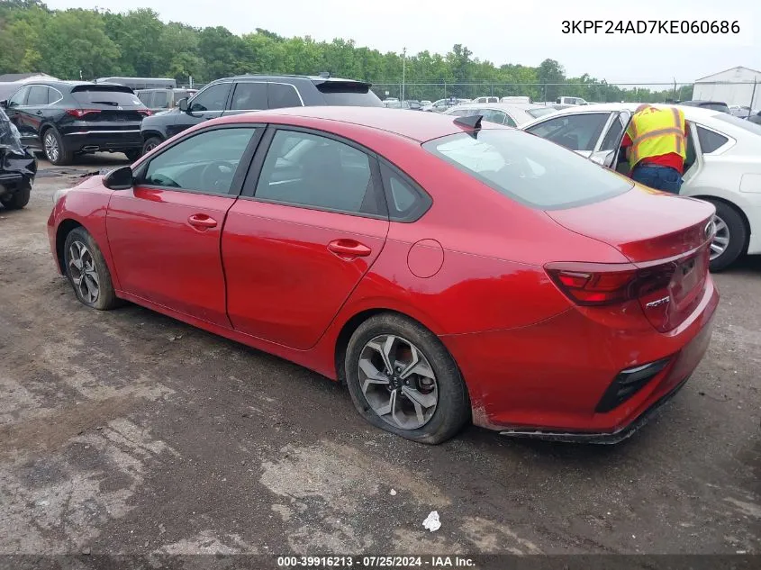 2019 Kia Forte Lxs VIN: 3KPF24AD7KE060686 Lot: 39916213