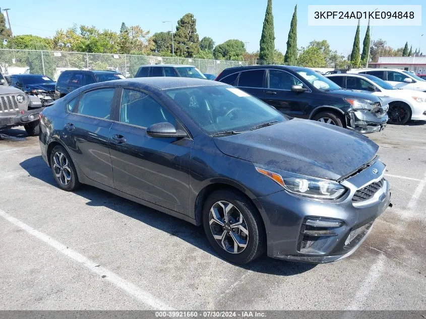 3KPF24AD1KE094848 2019 Kia Forte Lxs