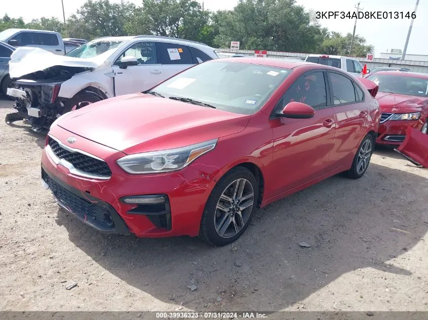 2019 Kia Forte S VIN: 3KPF34AD8KE013146 Lot: 39936323