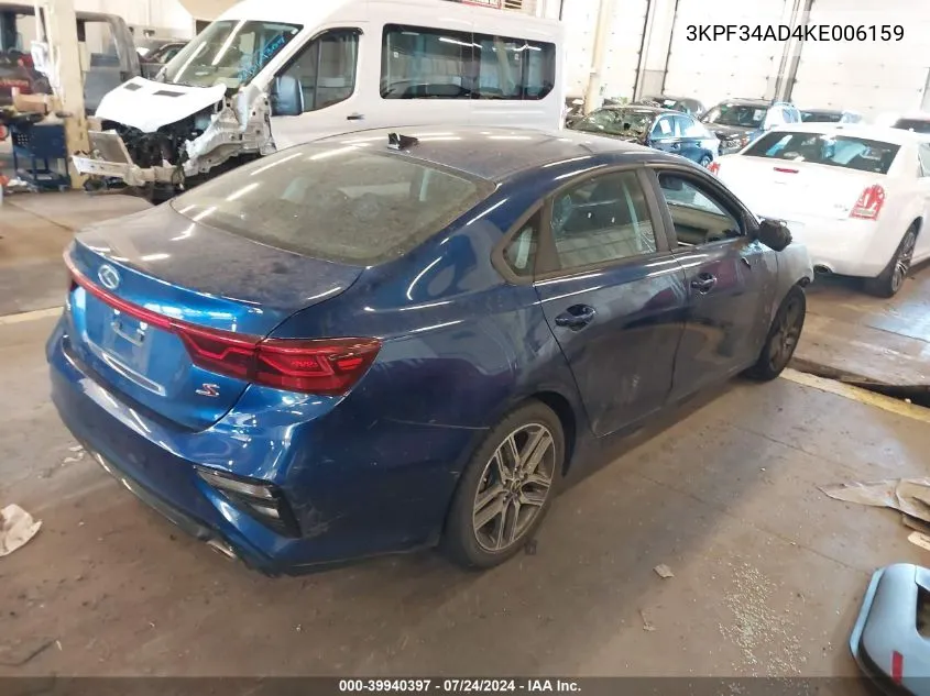 3KPF34AD4KE006159 2019 Kia Forte S