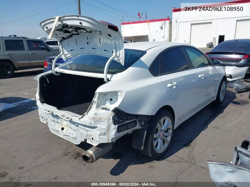 2019 Kia Forte Lxs VIN: 3KPF24AD9KE108950 Lot: 39948366