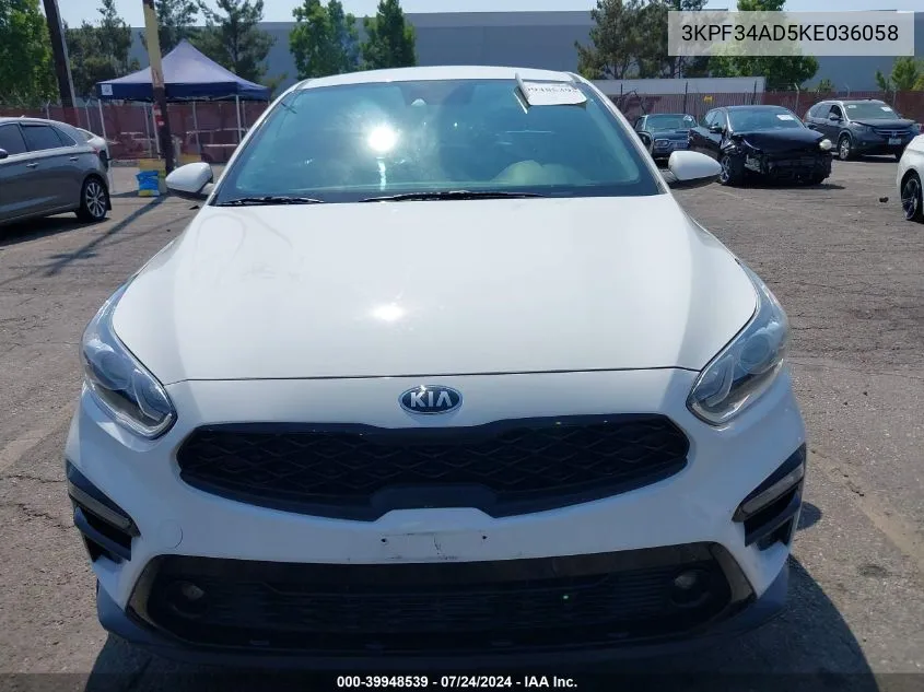 3KPF34AD5KE036058 2019 Kia Forte S