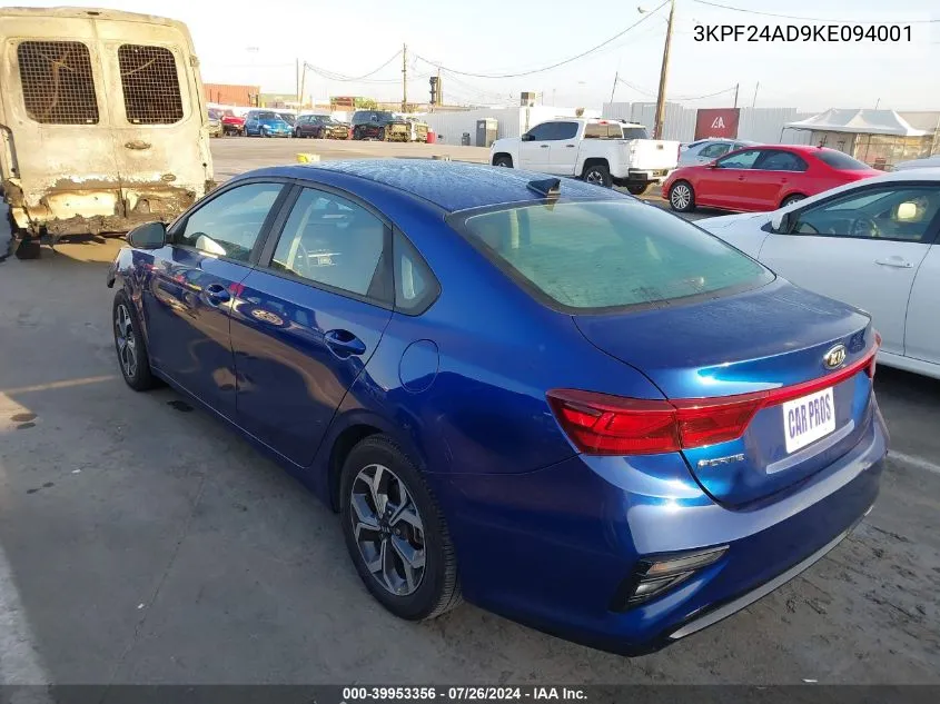 2019 Kia Forte Lxs VIN: 3KPF24AD9KE094001 Lot: 39953356