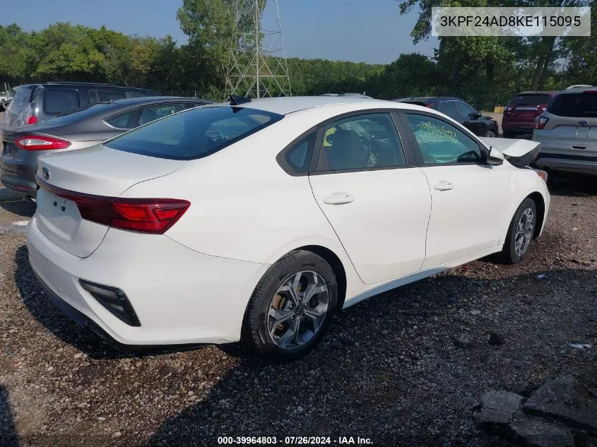 2019 Kia Forte Lxs VIN: 3KPF24AD8KE115095 Lot: 39964803