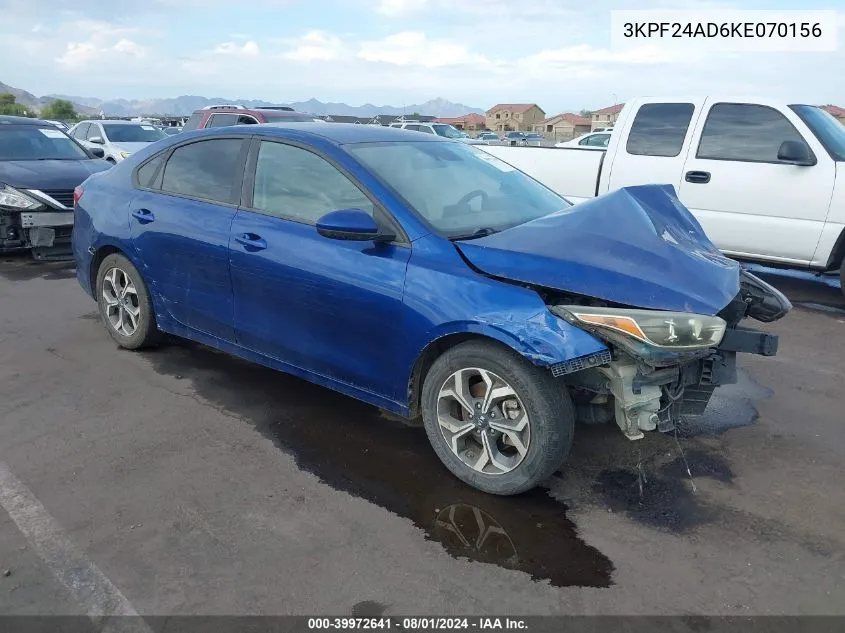 2019 Kia Forte Lxs VIN: 3KPF24AD6KE070156 Lot: 39972641