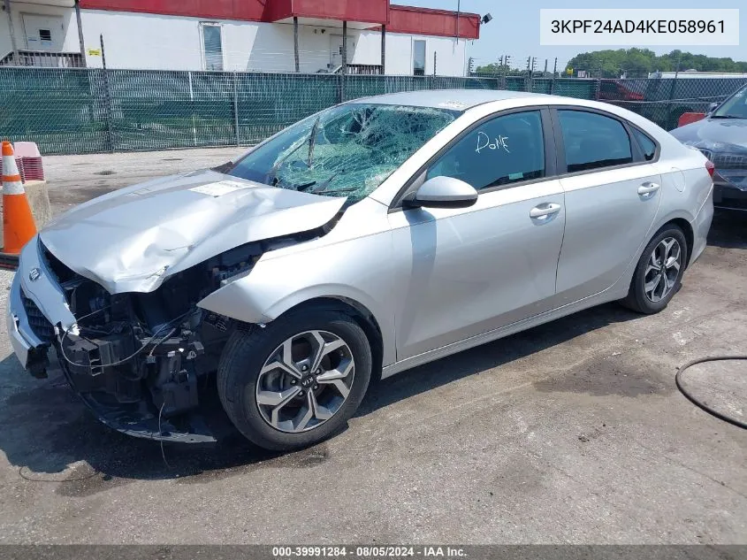 2019 Kia Forte Lxs VIN: 3KPF24AD4KE058961 Lot: 39991284