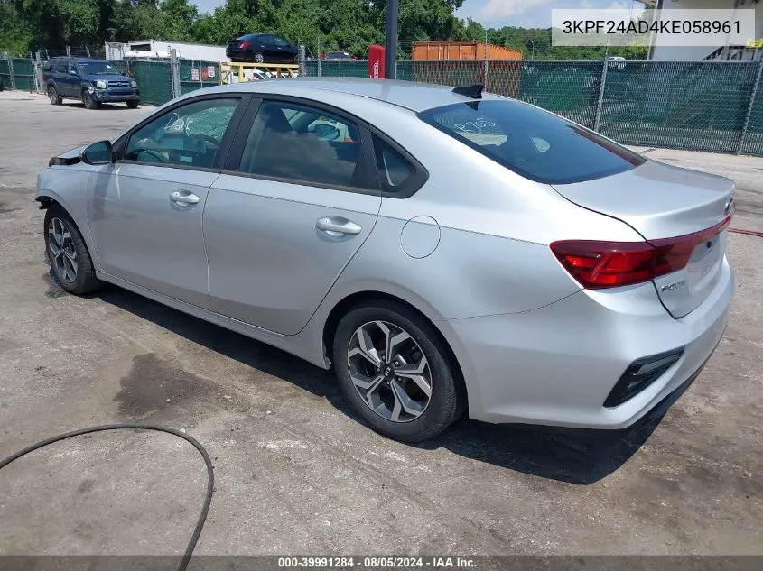 2019 Kia Forte Lxs VIN: 3KPF24AD4KE058961 Lot: 39991284