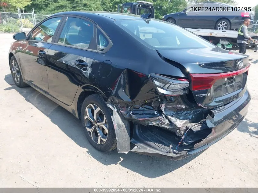 3KPF24AD3KE102495 2019 Kia Forte Lxs