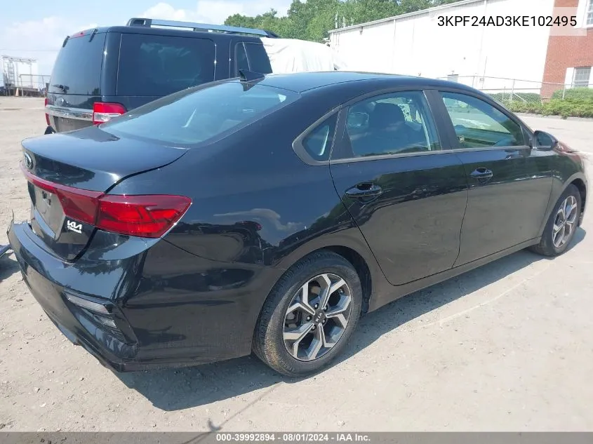 2019 Kia Forte Lxs VIN: 3KPF24AD3KE102495 Lot: 39992894