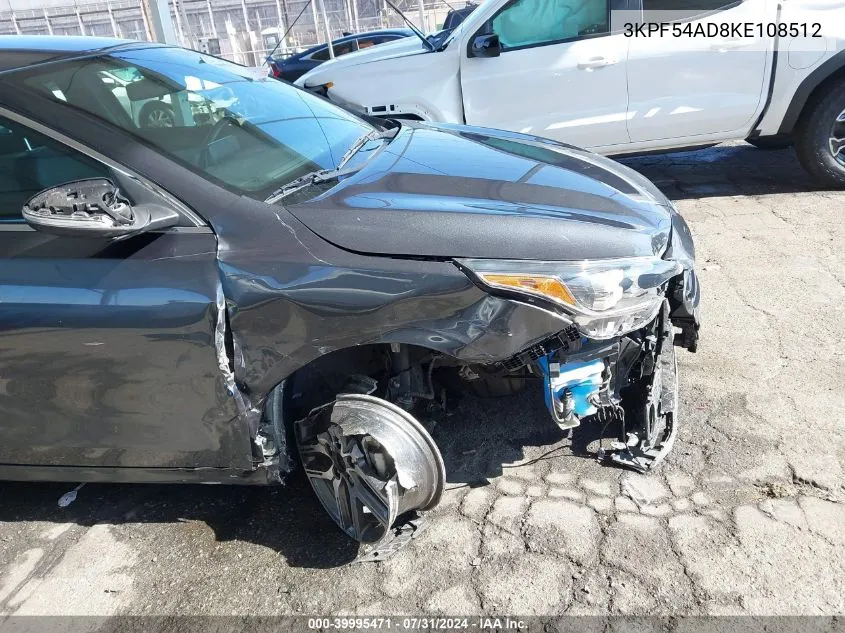 2019 Kia Forte Ex VIN: 3KPF54AD8KE108512 Lot: 39995471