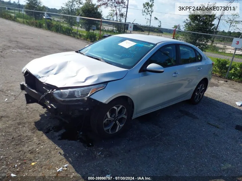 3KPF24AD6KE073011 2019 Kia Forte Lxs