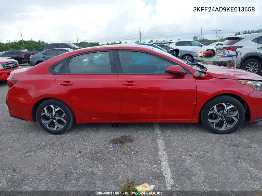 2019 Kia Forte Lxs VIN: 3KPF24AD9KE013658 Lot: 40011487