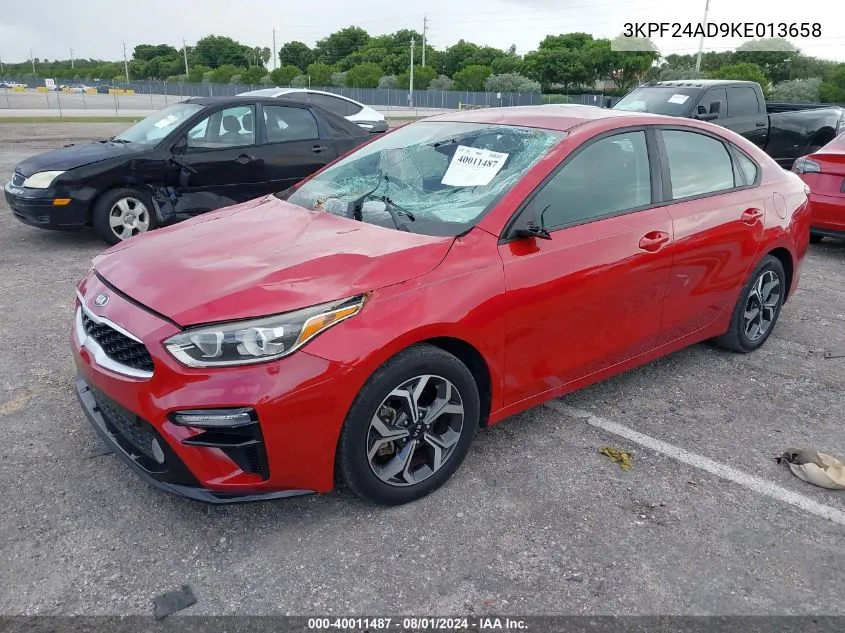 2019 Kia Forte Lxs VIN: 3KPF24AD9KE013658 Lot: 40011487