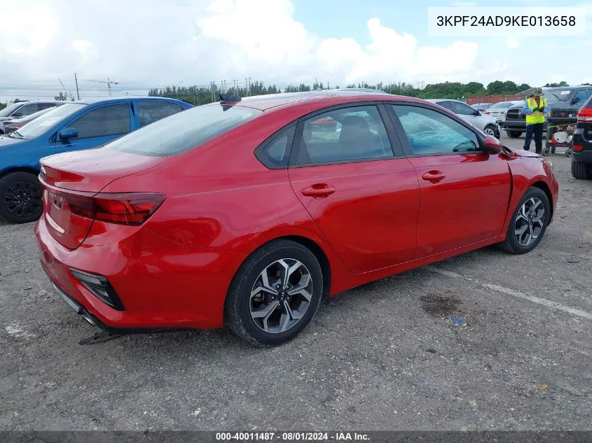 2019 Kia Forte Lxs VIN: 3KPF24AD9KE013658 Lot: 40011487