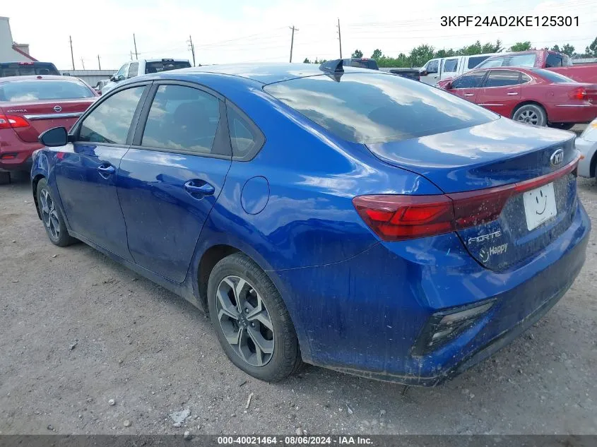 3KPF24AD2KE125301 2019 Kia Forte Lxs