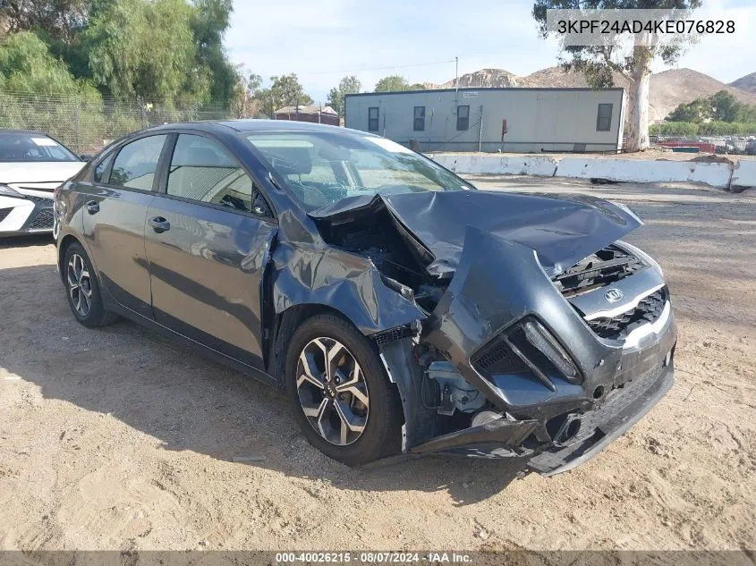 2019 Kia Forte Lxs VIN: 3KPF24AD4KE076828 Lot: 40026215