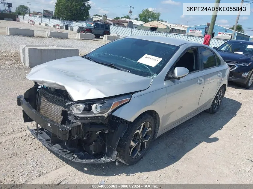 2019 Kia Forte Lxs VIN: 3KPF24AD5KE055843 Lot: 40055963