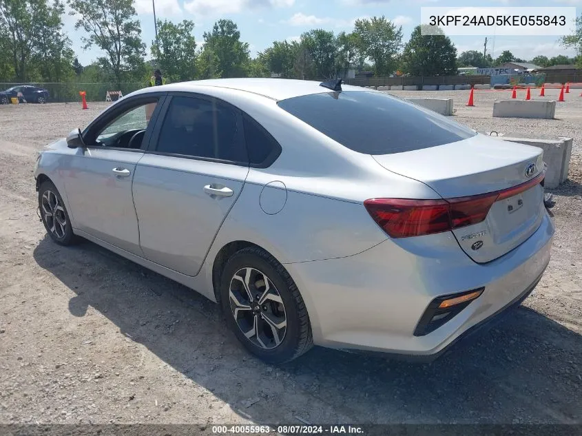 2019 Kia Forte Lxs VIN: 3KPF24AD5KE055843 Lot: 40055963