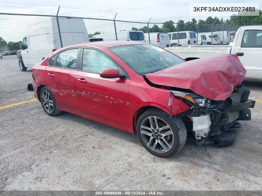 3KPF34ADXKE027453 2019 Kia Forte S