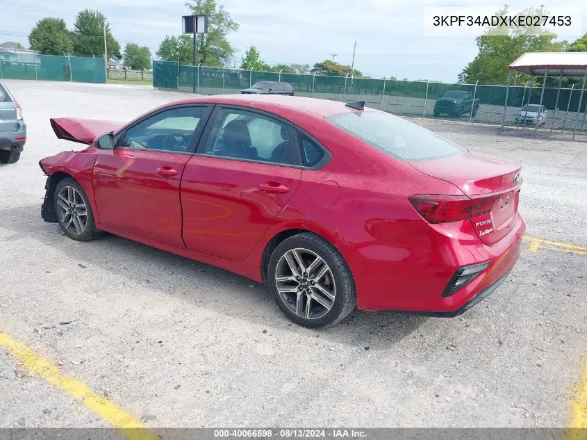 2019 Kia Forte S VIN: 3KPF34ADXKE027453 Lot: 40066598