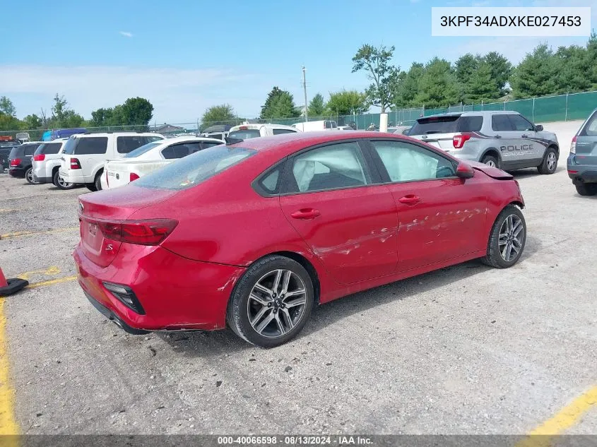 2019 Kia Forte S VIN: 3KPF34ADXKE027453 Lot: 40066598