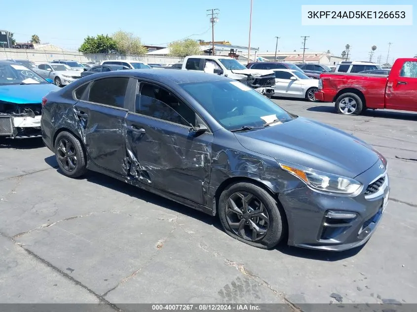 2019 Kia Forte Lxs VIN: 3KPF24AD5KE126653 Lot: 40077267