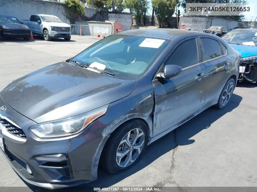 2019 Kia Forte Lxs VIN: 3KPF24AD5KE126653 Lot: 40077267