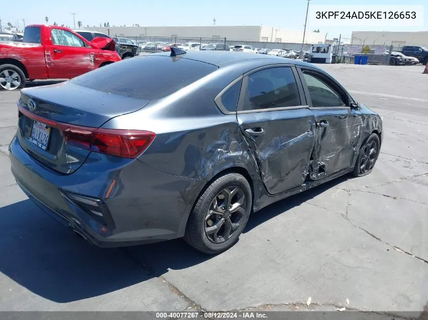 2019 Kia Forte Lxs VIN: 3KPF24AD5KE126653 Lot: 40077267