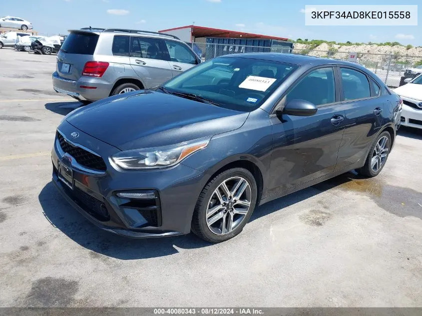 2019 Kia Forte S VIN: 3KPF34AD8KE015558 Lot: 40080343