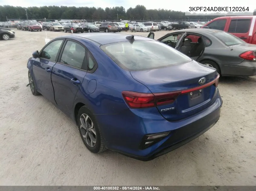 2019 Kia Forte Lxs VIN: 3KPF24AD8KE120264 Lot: 40100382