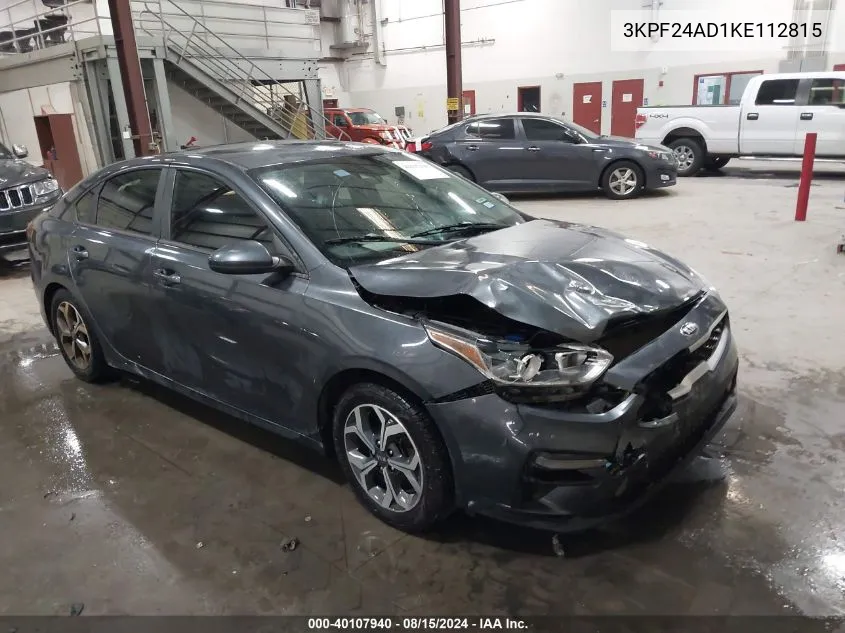 2019 Kia Forte Lxs VIN: 3KPF24AD1KE112815 Lot: 40107940