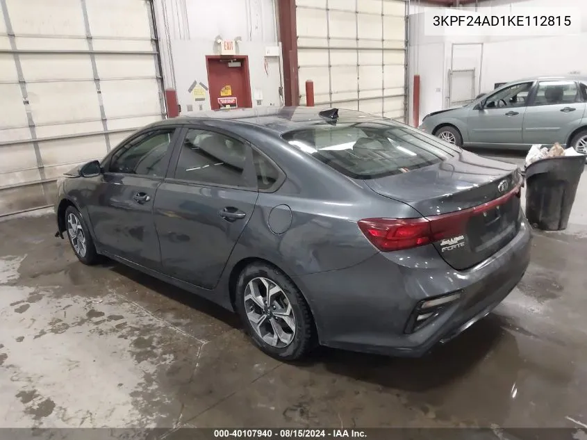 2019 Kia Forte Lxs VIN: 3KPF24AD1KE112815 Lot: 40107940