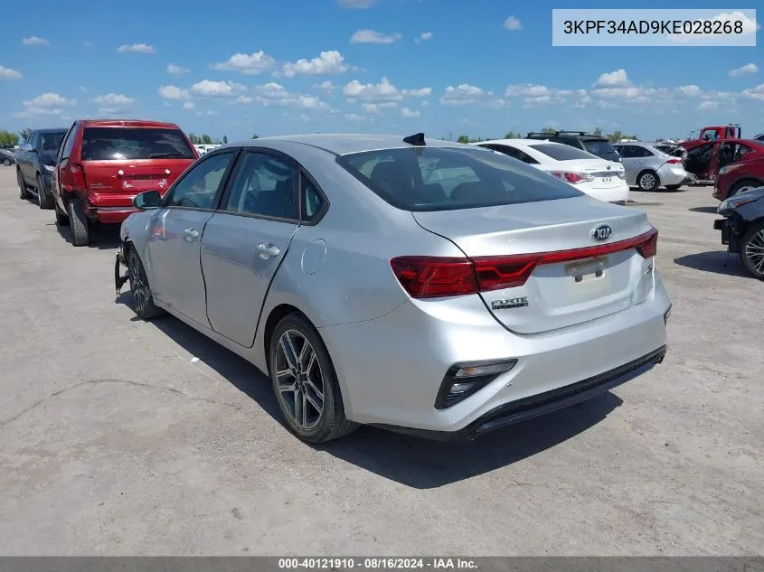 2019 Kia Forte S VIN: 3KPF34AD9KE028268 Lot: 40121910