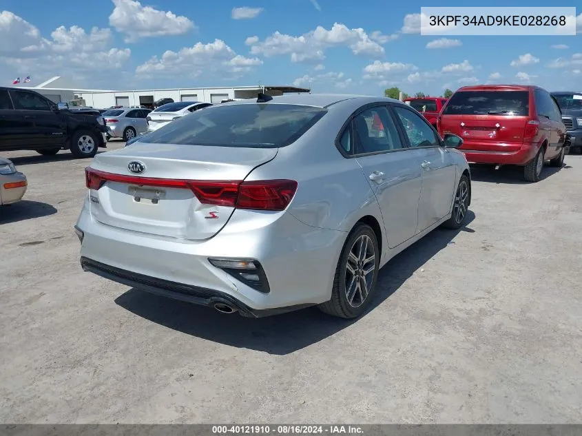 2019 Kia Forte S VIN: 3KPF34AD9KE028268 Lot: 40121910