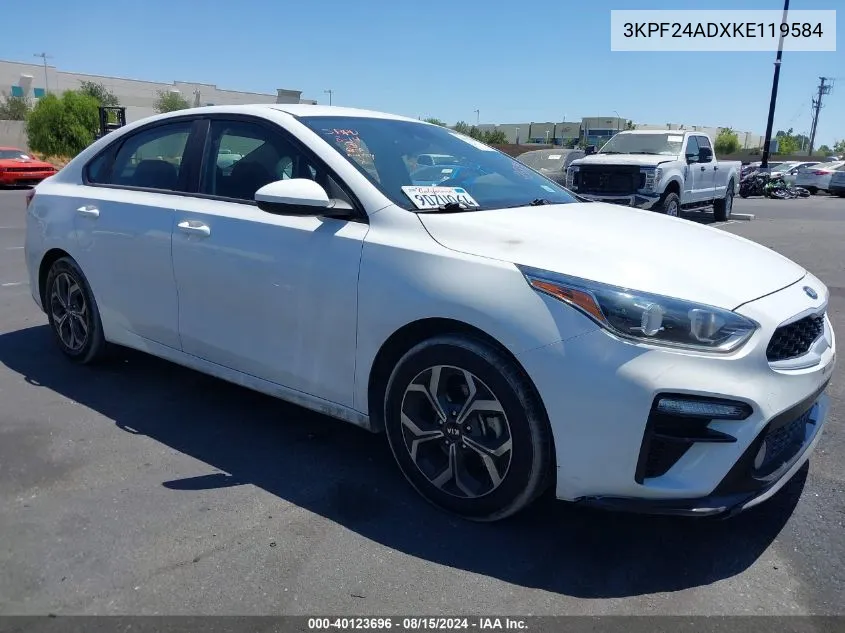 2019 Kia Forte Lxs VIN: 3KPF24ADXKE119584 Lot: 40123696